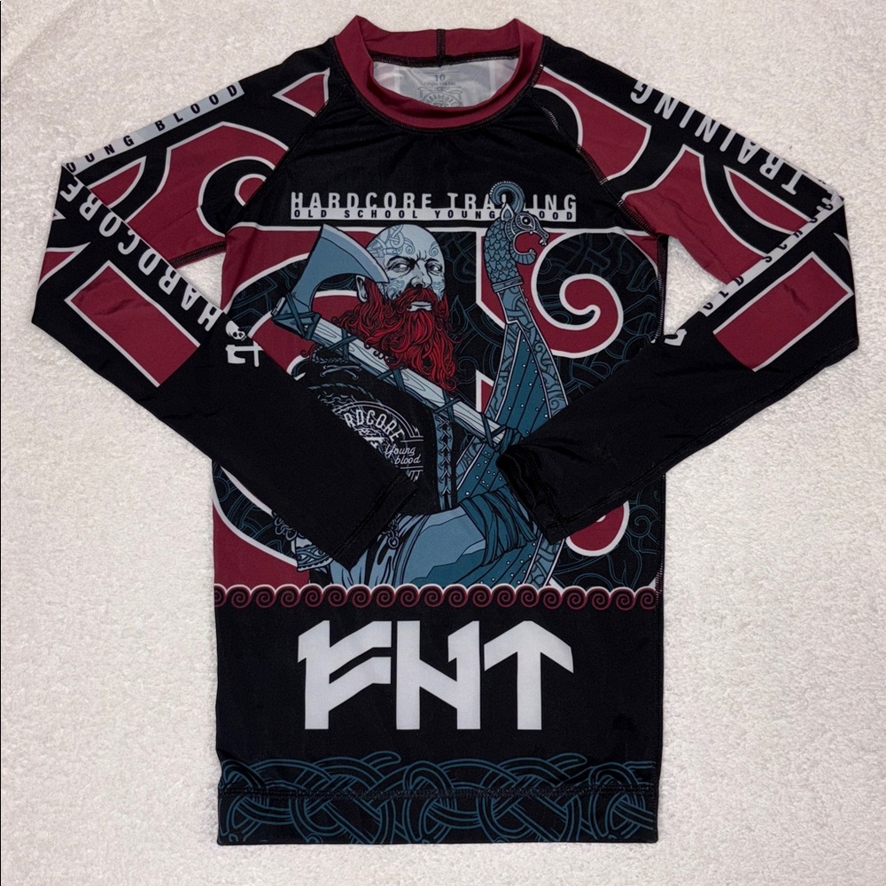 Hardcore Training Long Sleeve Rash Guard compression size boys 10